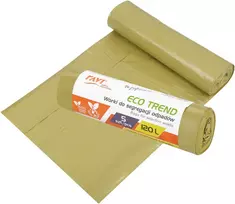 ECO TREND šiukšlių maišai, 120 l, 5 vnt., geltoni (plastikui), 19.5 x 5 x 5, 00742, Simple Solution