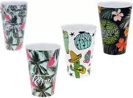 Plastikinių puodelių rinkinys, 4 vnt., 400 ml, 8.5 x 8.5 x 15, 70227, Simple Solution