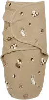 Meyco Baby kūdikio vystymo miegmaišis 0–3 mėn., Forest Animals Sand, TOG 1.0