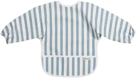 Blue Meyco Baby neperšlampamas seilinukas su rankovėmis 6–24 mėn., Fat Stripe Jeans Mėlyna