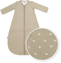 Meyco Baby apvalus kūdikio miegmaišis su rankovėmis Sweet Heart Sand/Soft Sand, TOG 1.