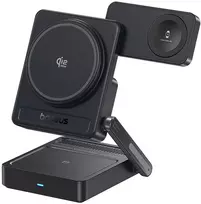„Baseus PicoGo AF21 3in1 Qi2.2“ 35W belaidis įkroviklis su 45W ES maitinimo šaltiniu ir 1 m USB-C laidu – juodas