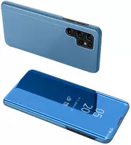 Hurtel Dėklas pokrowiec do Samsung S24 Ultra su klapką Clear View Case - mėlyna