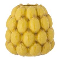 Geltonos spalvos iš akmens masės dažyta rankomis vaza (aukštis 22 cm) Limone – Bloomingville