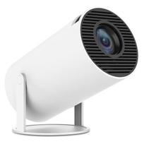Projektorius Nešiojamas mini projektorius, 1080P palaikymas, WiFi 6 BT 5.0, 180 laipsnių, įmontuota Android 11.0 OS, balta
