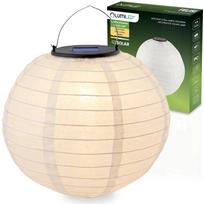 Pakabinamas LED saulės sodo žibintas Origami rutulys 20 cm