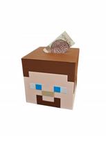 Steve Minecraft taupyklė – atidaroma galva, dovana vaikui, žaidimų aksesuaras