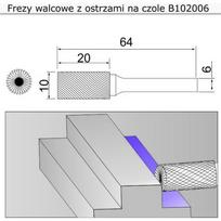 Cilindrinis frezas su ašmenimis ant priekinės dalies (B) - 10