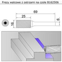Cilindrinis frezas su ašmenimis ant priekinės dalies (B) - 16