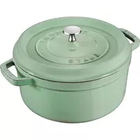 Staub Round Cast Iron Pot - 3.8 ltr, Mint