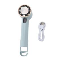 Mini nešiojamas ventiliatorius Rankinis puslaidininkinis aušinimo ventiliatorius 3 greičių Mažas stalo ventiliatorius USB įkraunamas mėlyna
