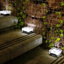 LED Saulės Sodo Šviestuvas Plyta Ledo Kubelis Saulės Vejos Šviestuvai Lauko Kalėdinė Dekoracija Lempa Laiptams Takui Įvažiavimui Kraštovaizdžiui Kiemui Terasai white