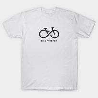 Men Black Print T-shirt Bike Forever No-Cut Transfer Paper Print Cotton Tshirt 2XL balta