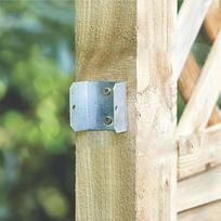 Sturdy Fence Panel Clips Anti Rattling Weather Resistant Vertical Mounting Bracket Iron Convenient U-shaped Clips Fences Silver-50mm