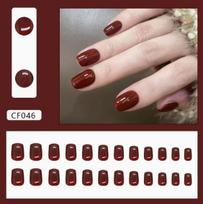 Press On Nails Short Length Full Cover 24 Pieces Reusable Artificial Nails with Smooth Surface Easy to Apply and Remove Durable Material One Size