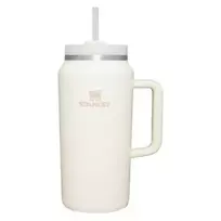 Stanley Insulated water bottle with straw: The Quencher H2.0 Tumbler, 1.90L, in cream