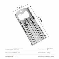 Multi-functional Stainless Steel Pocket Tool – 13-in-1 Portable Folding Tool for Outdoor Emergency Repairs
