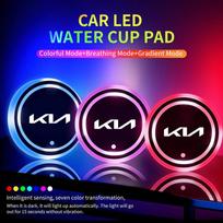 BBDW3 2PCS 7 Colors Car Logo Water Cup Anti-slip LED Light Pad For KIA Ceed Sportage Rio Proceed K5 Optima Sedona Forte Cerato Venga