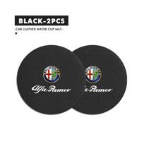 KQORV1 2Pcs Leather Anti-Slip Suede Car Water Cup Holder Accessories For Alfa Romeo 159 Giulietta Giulia 147 Mito 156 159 166 GT