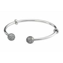 Pandora Atviras pavé apyrankė su cirkoniu, 925 sidabro, moterims 596438CZ sidabras
