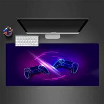 Purple Gamepad Mousepad Desk Pad Large Gaming Mouse Pad Gamer Ofice Mat Mouse Pad Light Gaming Room Desk Mat Unisex 30cmx60cm(11.8x23.6inch)