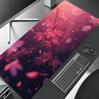 1pc Pink Romantic Cherry Blossoms Anime Mouse Pad Big Large Desk Mat Non-Slip Rubber Base Light Gaming Room for PC Computer Laptop Unisex 30cmx60cm(11.8x23.6inch)