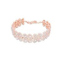 Swarovski Elegant and versatile design Baron alloy, silver-plated, gold-plated bracelet for women, rose gold 5647219 sidabras