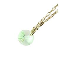 Swarovski Personalized design Green Peridot Crystal Necklace Men and Women Same Style Couple Green 1-055-021 žalia