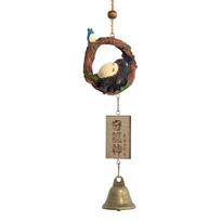 Japanese Copper Wind Chime Bell Outdoor Decor Sleepy Cat Wind Chime Decor Copper Furin Bell Wind Chime
