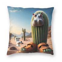 Italian Brainrot Meme Pillowcase Double-Sided Printing Polyester Cushion Cover Decor Throw Pillow Case Cover Seater Zippered Peach skin 18*18(CM)-1Pcs