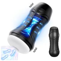 AlvUp - masturbatorius vyrams su vibracija ir siurbimu - juodas