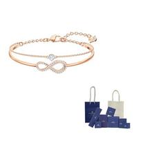 Swarovski rožinio aukso spalvos dengti apyrankės moteriškos rožinio aukso spalvos dengtos F-Branded gift bag rožinio aukso spalvos