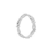 Gucci Flora Double G and Flower Detail Shiny Diamond Ring Women's Silver Silver 12 sidabras