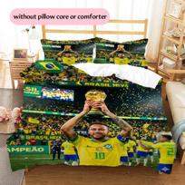 Neymar rašto patalynė Namų dekoracija Gimtadienio dovana (1 * antklodės užvalkalas + 2 * pagalvės užvalkalai, be šerdies),gerbėjų atributika. 135x200cm