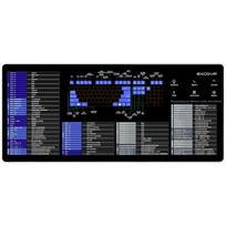 EXCO Mac Dual System Shortcut Mouse Pad Desk Mat Large Size, Win Shortcut Apple Computer Office Keyboard Pad with Locked Edges, 900*400 Black, 9132