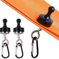 Portable Aluminum Magnetic Hook - Super Strong Adsorption Buckle for Hanging Tents Lights Kitchen Utensils Custom Packing 9.8*1.9cm juoda