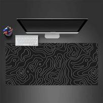 Terrain Contours Pattern Mousepad Desk Pad Large Gaming Mouse Pad Gamer Ofice Mat Mouse Pad Light Gaming Room Desk Mat Unisex 30cmx60cm(11.8x23.6inch)
