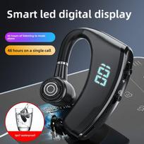 Bluetooth ausinė belaidė viena ausis už ausies kabinamo tipo vyrams ir moterims verslo, automobilinė, sportinė v9 juoda