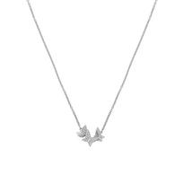 Swarovski LILIA Drugelio Pakabukas Ant Kaklo Grandinėlės Imituoto Krištolo Karoliai Moteriški Balti 5636421 balta