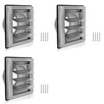 Premium-3X Ventilation Grille 150Mm Stainless Steel Air Vents Cover, Louvered Grille Cover Vent Flat Ducting Air Vent Wall Inlet