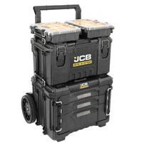 JCB Site System modulinė įrankių laikymo sistema 5 dalys 72.4L 102kg IP65 9colių ratai JCB-SITESYS-ST-2