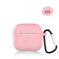 2024 m. AirPods 4 kartos silikoninis apsauginis dėklas - Bluetooth ausinių dangtelis Thin Bare Case rožinė