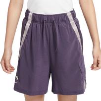 Nike Dri-Fit Sabrina Loose Comfortable Basketball Shorts Women shorts Dark-Purple Light-Mineral-Purple Washed-Coral FV3190-573 M