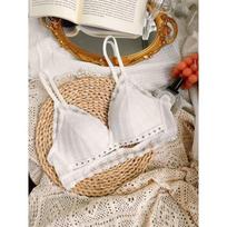 One-piece underwear triangle cup sexy gathering lace bra bra beautiful back chest pad 70 (for 32abc) balta