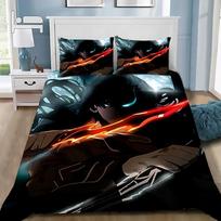 Anime S-Solo L-Leveling Patalynės Komplektas Antklodės Užvalkalas Pagalvės Užvalkalas Suaugusiems Berniukui Mergaitei Miegamojo Dekoras Gimtadienio Dovanos Viengulis Didelis Dydis Duvet Cover Set&EU Single(135x200cm)