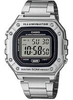 CASIO Standard Digital Watch W-218HD-1AV Mens Metal Band Silver Overseas Model