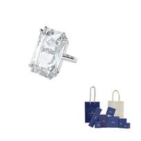 Swarovski Rhodium plated Rings Womens 58-Original Brand Box And Bag balta