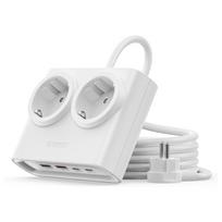 Orico PDC25 25W 6in1 Power Strip 2x AC + 2x USB-A + 2x USB-C - White