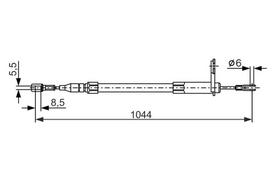 Trosas, stovėjimo stabdys BOSCH 1 987 477 812