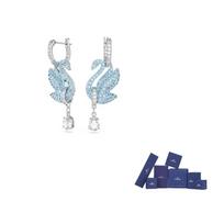 Swarovski gulės Rhodium padengti Auskarai Unisex Mėlyni F-Original brand box mėlyna